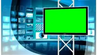 Studio Lcd green screen video effect.