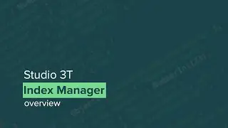 Studio 3T's Index Manager | For MongoDB