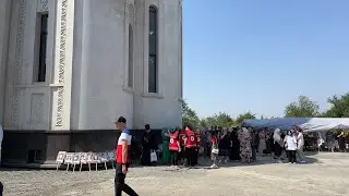 Траурная церемония по жертвам теракта в школе №1 Беслана. 3 сентября 2022 год