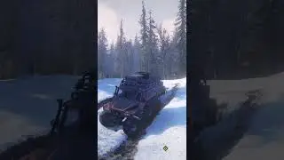 SnowRunner. Внедорожник тянет прицеп по снегу. Поддержать автора 5336 6903 0900 2980.