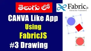 Canva Like App using Fabricjs in Telugu #3 Drawing