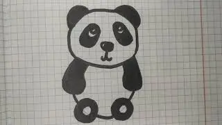 Как нарисовать панду 🐼/ Рисуем за 2 минуты💗