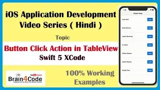 How to Add Button Click Action in Table View with Swift 5 XCode | Hindi | UITableView Cell Button