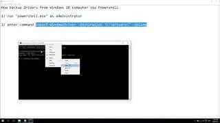 Windows 10 - Backup/export drivers from Windows 10 computer via Powershell cmdlet