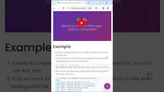 Scheduling Tasks with WorkManager | Jetpack Components 