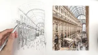Architecture Drawing in One Point Perspective - Learn to draw Urban Scenes (with a lot of tips)