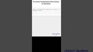 To convert temperature from Celsius to Fahrenheit in Python ( python for beginners )
