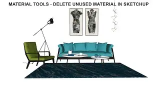 Delete unused materials in Sketchup just only one step.