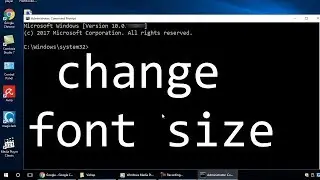 How to change command prompt font size in windows 10