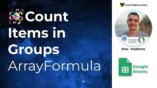 How to count items by groups in a sorted data in Google Sheets.