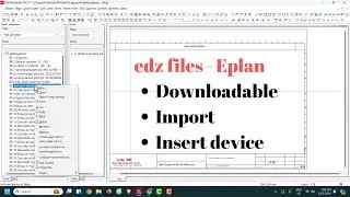 Insert Devices in Eplan & Import edz rockwell products