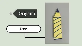 How to make paper pen - easy origami crafts