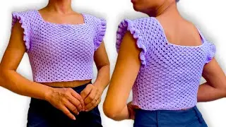 Blusa tejida a crochet paso a paso / Alexandracrochet