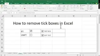 How to remove tick boxes in Excel