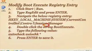 How to fix ChkDsk will not run error