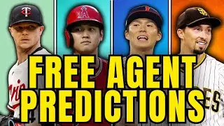 MLB Free Agent Predictions for 2024 - ALL Free Agents & ALL 30 Teams!