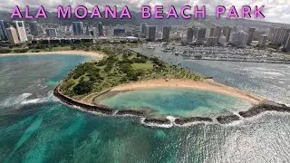 Ala Moana Beach Park And Magic Island Lagoon On O‘ahu Hawaii