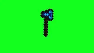 Minecraft Axe green screen - Free 4k stock footage