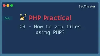 [Practical PHP advanced tips in Arabic - #03] - Basic - Creating  Zip Files In PHP