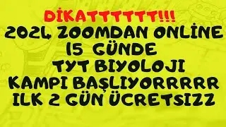 ZOOM ÜZERİNDEN ONLİNE , 15 GÜNDE TYT BİYOLOJİ KAMPI ❗❗ son 10 kişi !! ilk 2 gün ücretsizzzzz.!!
