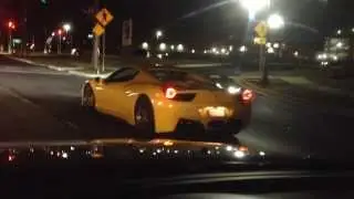 Chasing a Ferrari 458 Spider at night!