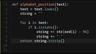 Python - Replace With Alphabet Position | Codewars 6KYU
