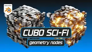 Como crear una Animación de Cubo Sci-Fi con Geometry Nodes en Blender 3D