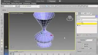 3dmax создание геометрии вращением линии вокруг оси, модификатор lathe