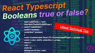 React JS Tutorial - Basic to Advance  🔥 React Typescript Booleans true or false?