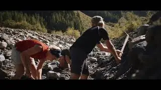 Digging for emeralds in the national park Hohe Tauern
