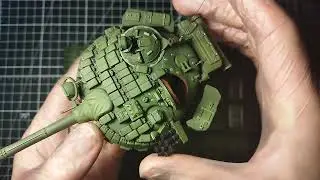 Коллекционная модель T 72B от MiniHobbyModels 1/35.Часть 5(допы,высветление )Хобби, моделизм.
