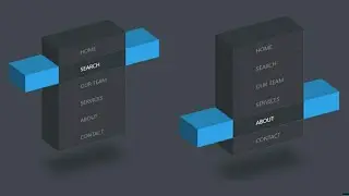 Responsive for Website CSS Isometric Menu Hover Effect || CSS 3D Menu Bar 