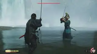 Duel near the falling water
