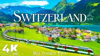 Switzerland 4K Ultra HD | Europe - Scenic Train Ride through Nature & Old Villages - Relaxation Film