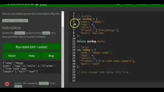 Delete Properties from a Javascript Object, freeCodeCamp Basic Javascript
