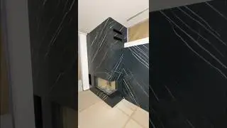Камін з великоформатної плитки 