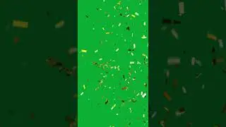 Confetti Green Screen vertical