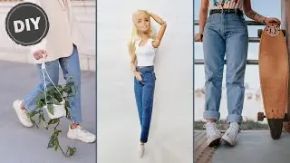 DIY Doll Dress. How To Make Trendy Barbie Clothes - Blue Jeans