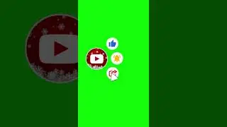 Christmas Subscribe button green screen