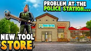 Surrounded in the NEW Police Station + Miracle in the NEW Tool Store - 7 Days to Die Alpha 20 Part 2