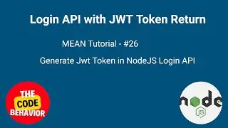 Login API  with JWT Token in Nodejs Express js | JWT Token Authentication  #26