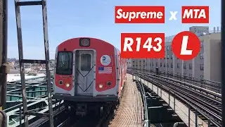 MTA SUBWAY: Supreme Wrapped R143 L Train Action