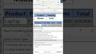 👍 How to Highlight Row and Column 🔥#excel #viralvideo #shortsvideo #exceltips #shortcutkeys
