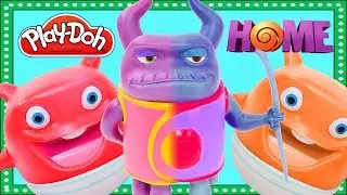 Dreamworks Colour Changers HOME Giant Play Doh Surprise Egg Color Changing Toys Captain Smek Boov