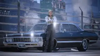 Cruising around Night City in a 1967 Impala #cyberpunk2077