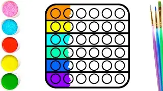 How to Draw a Pop It square for kids | Learn to Draw | Step by Step for children