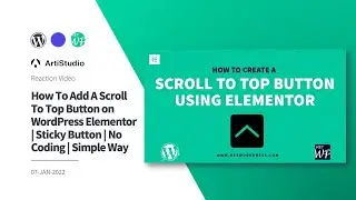 FAB Reacts : How To Add A Scroll To Top Button on WordPress Elementor | Sticky Button | No Coding