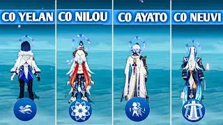 Who is the BEST C0 DPS ? Yelan vs Nilou vs Ayato vs Neuvi [ Genshin Impact]