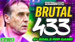 *New* BRUTAL 4-3-3 Scores 4+ Goals Per Game! Best FM24 Tactics