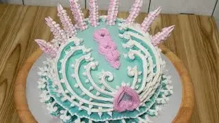УКРАШЕНИЕ ТОРТОВ (торт Морская королева), cake decoration (Sea Queen cake)